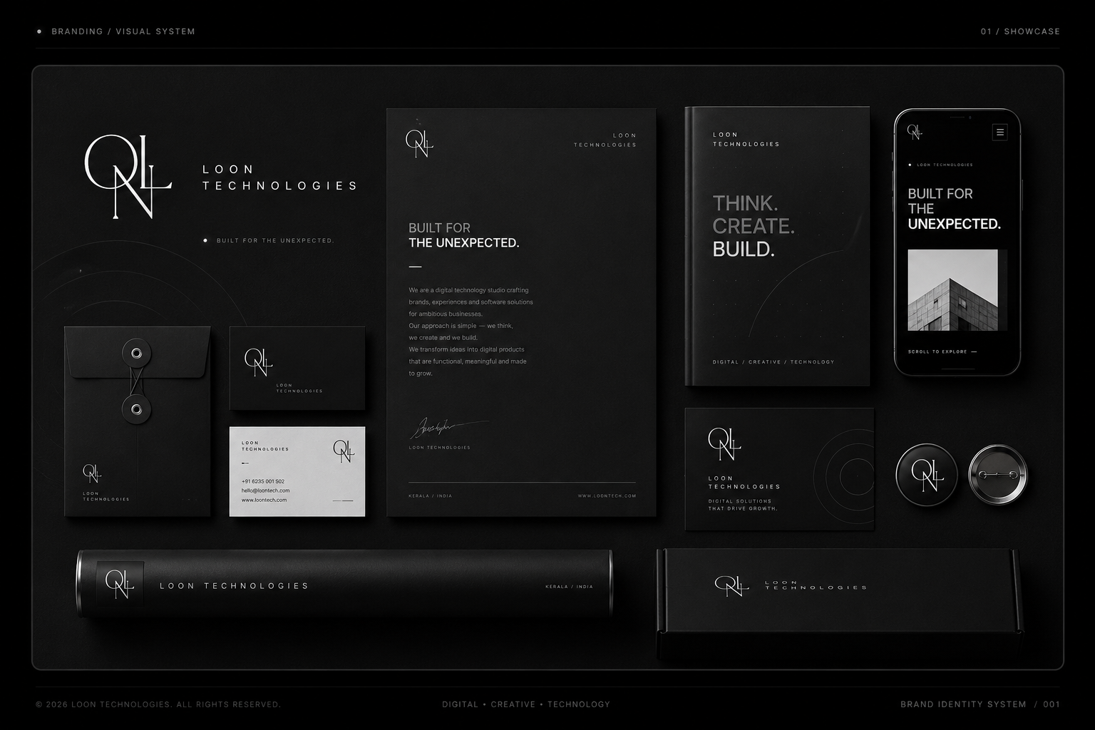 Loon Technologies branding showcase