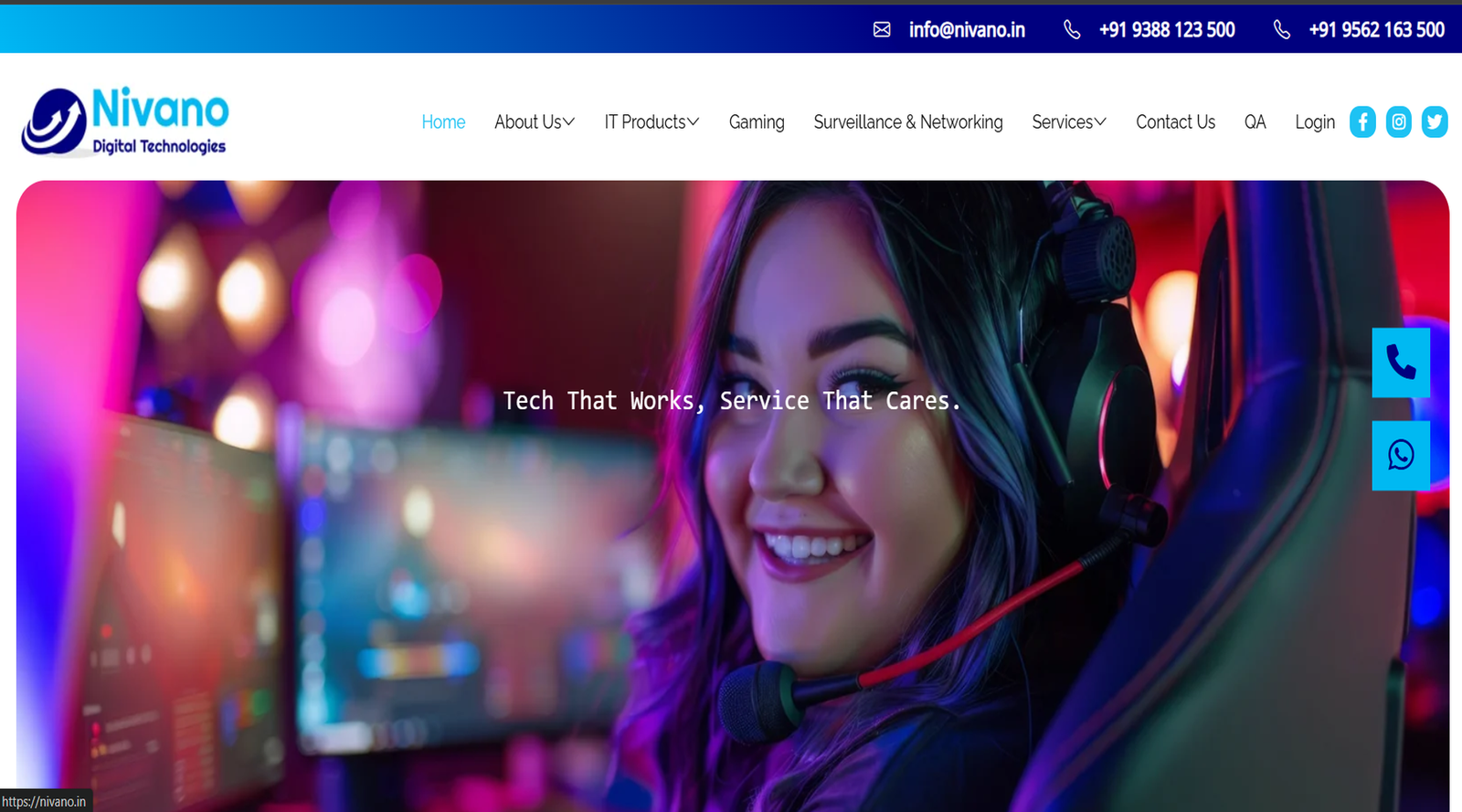 Nivano website